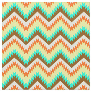 Tissu Chevrons colorés Zig Zag