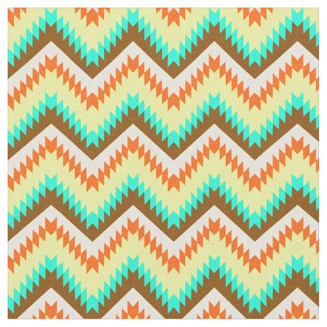 Tissu Chevrons colorés Zig Zag (Fermer)