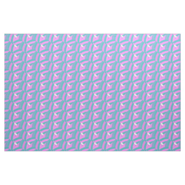 Tissu chevrons contemporains chics de rose/vert (Yard)
