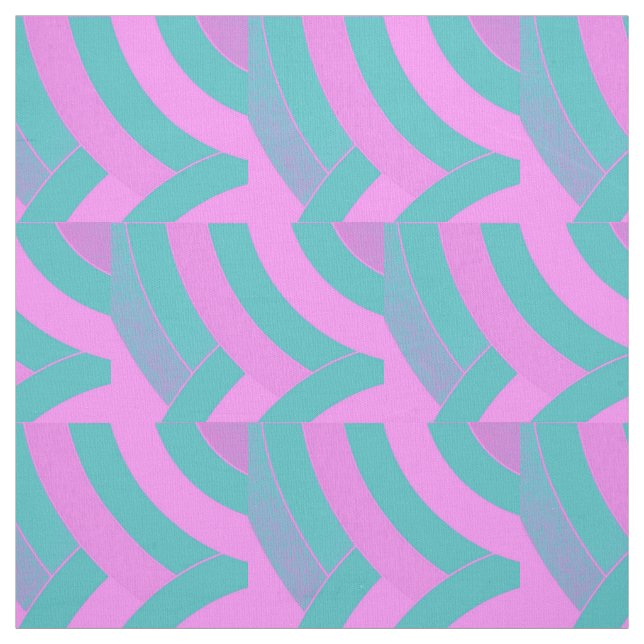 Tissu chevrons contemporains chics rose/vert (Échantillon)