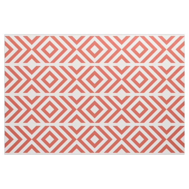 Tissu Chevrons oranges et blancs et diamants (Fat Quarter)