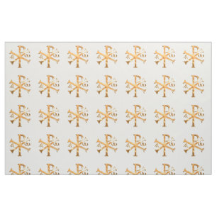 Tissu Chi-Rho d'or