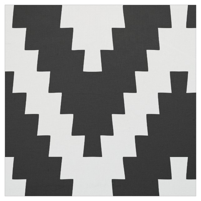 Tissu Chic Chevron Motif noir blanc couture (Échantillon)