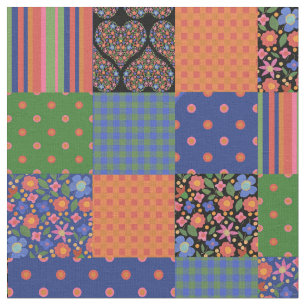 Tissu chic de patchwork de Faux de style d'art