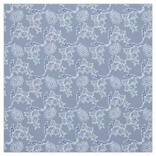 Tissu chic indigo à motif floral ethnique