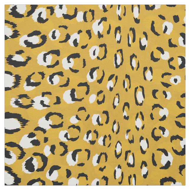 Tissu Chic or noir blanc cheetah motif d'impression (Échantillon)