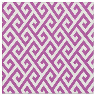 Tissu Chic orchidée violet grec clé motifs géométriques