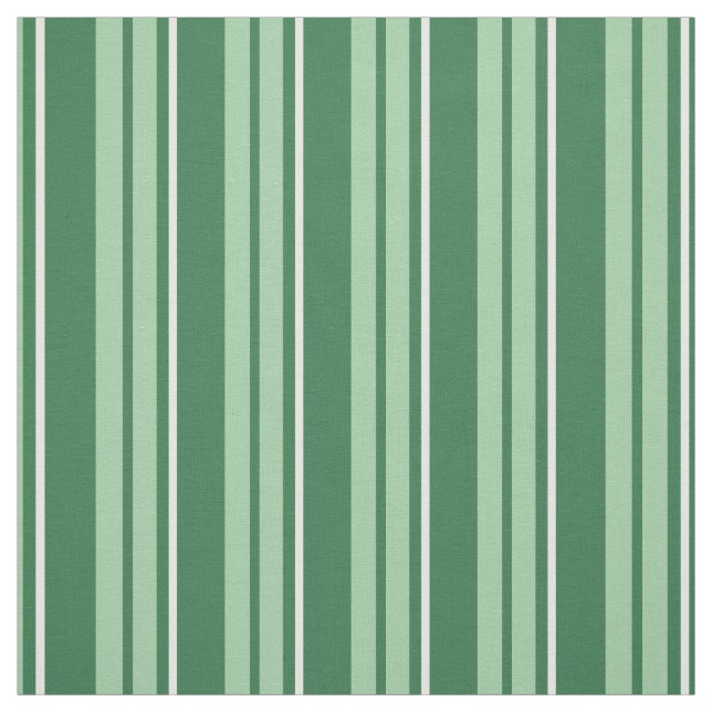 Tissu Chic Vert Foncé, Vert Pâle, Rayures de Code-Barres (Échantillon)