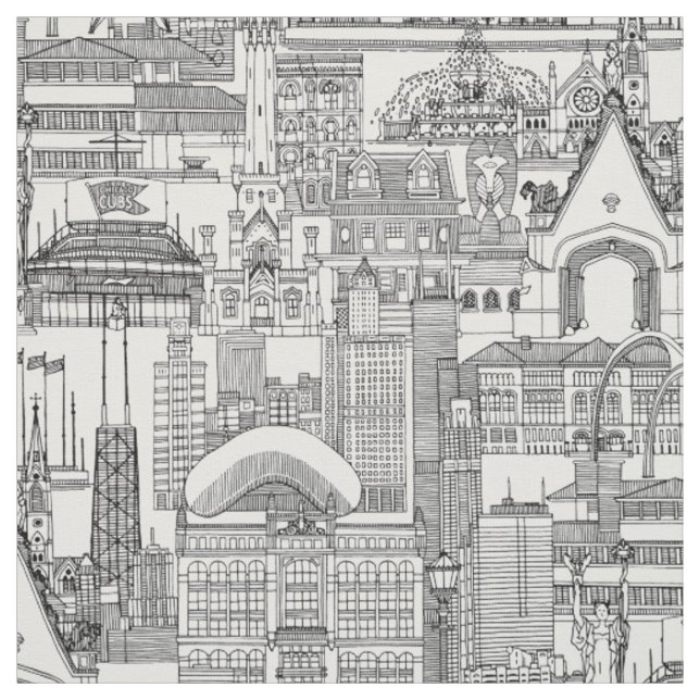 Tissu Chicago toile noir (Échantillon)