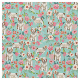 Tissu Chien à la menthe florale de l'Espagne