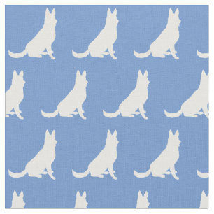 Tissu Chien berger allemand Silhouette Animal de compagn