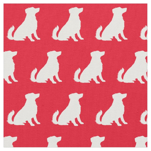 Tissu Chien Berger Australien Silhouette Animaux de comp (Fermer)