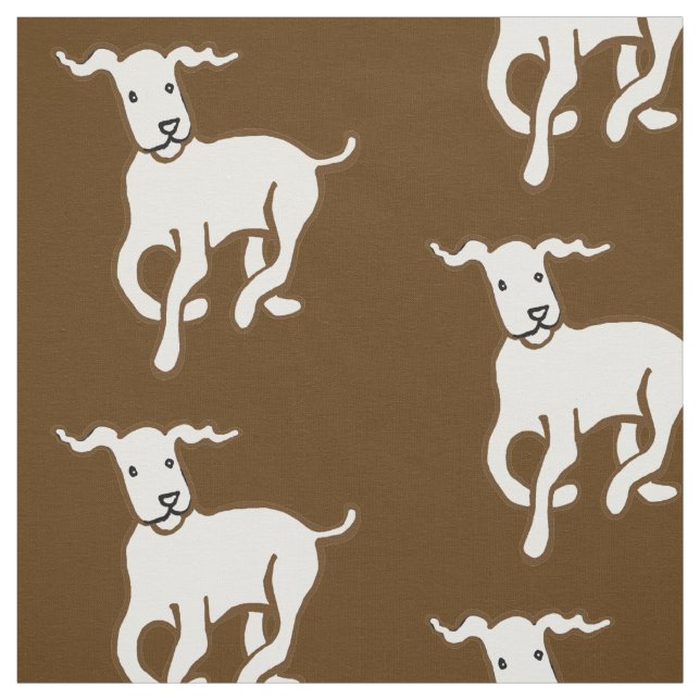 Tissu Chien blanc (Échantillon)