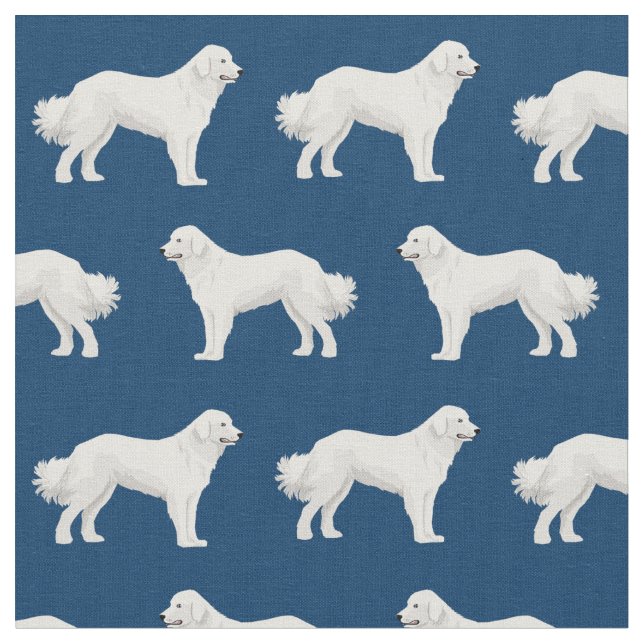 Tissu Chien bleu marine des Pyrénées (Fermer)