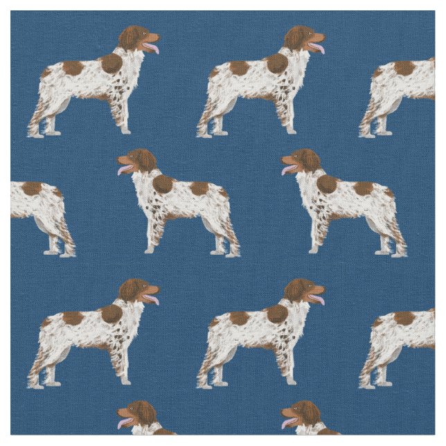 Tissu chien bleu marine d'espagne de Brittany (Fermer)