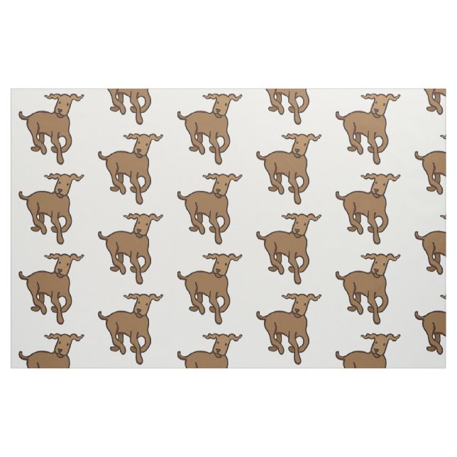Tissu chien Brown (Fat Quarter)
