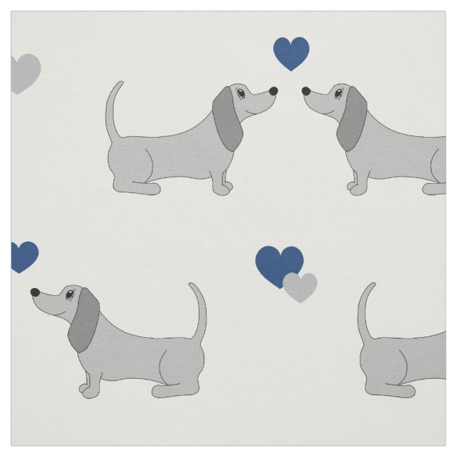 Tissu Chien chiot de Dachshund (Échantillon)