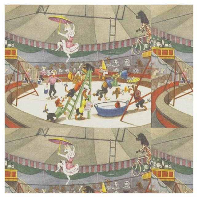 Tissu Chien Circus Fabric - Cotons et linge de maison -  (Fermer)