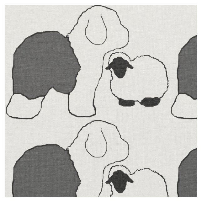 Tissu Chien de berger et sheepsheep (Fermer)