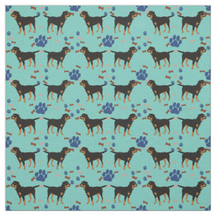 Tissu Chien de dessin - Rottweiler (Queue naturelle)