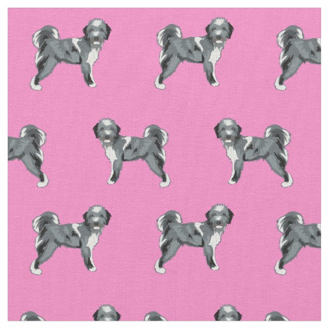 Tissu chien de l'aussiedoodle rose (Fermer)