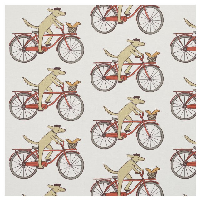 Tissu Chien de recyclage avec l'écureuil (Échantillon)