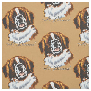 Tissu chien de saint bernard