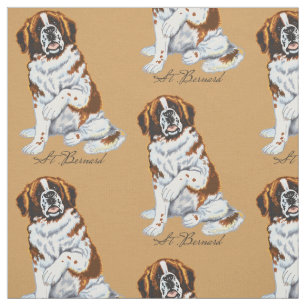 Tissu chien de saint bernard