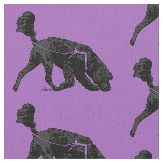 Tissu Chien d'eau portugais - Voie/Parfum pourpre 3 X 4