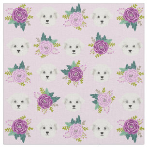 Tissu chien des florins de lavande maltaise