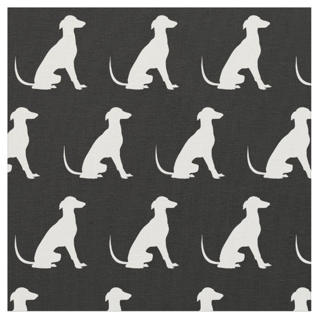 Tissu Chien Greyhound Silhouette Animal (Fermer)