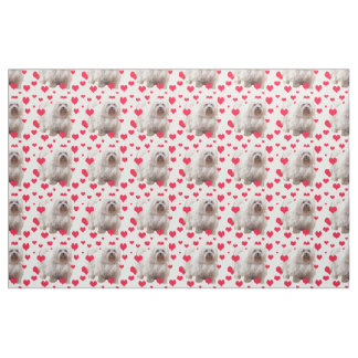 Tissu Chien Havanais aux coeurs