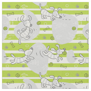 Tissu chien jouant arrière - plan motif