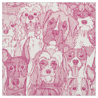 Tissu chien perle de cerisier abondante