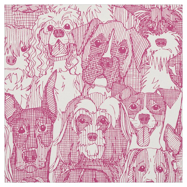 Tissu chien perle de cerisier abondante (Échantillon)