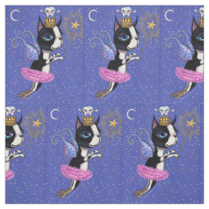 Tissu Chien poilu de dents Boston Terrier Pink Tutu Crow
