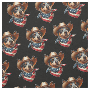 Tissu Chien portant un drapeau Casquette et américain Ba