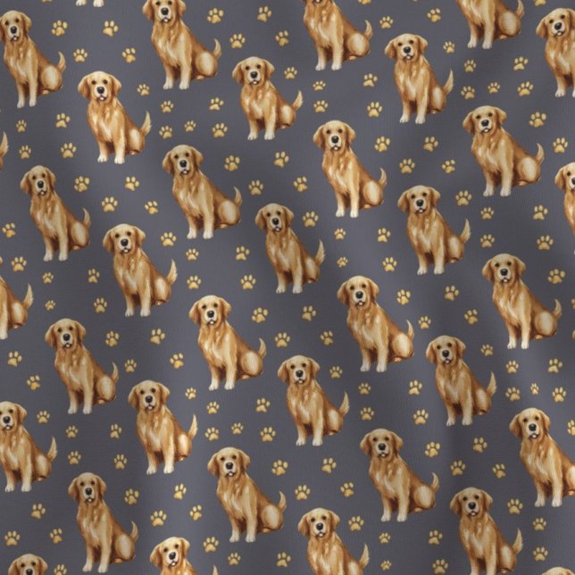 Tissu Chien Retriever doré mignon (Créateur téléchargé)