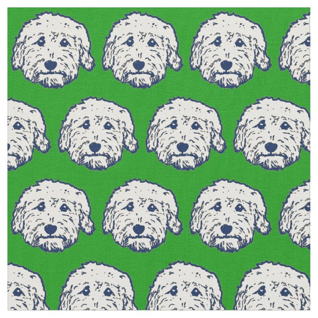 Tissu Chien vert DOOD (Fermer)