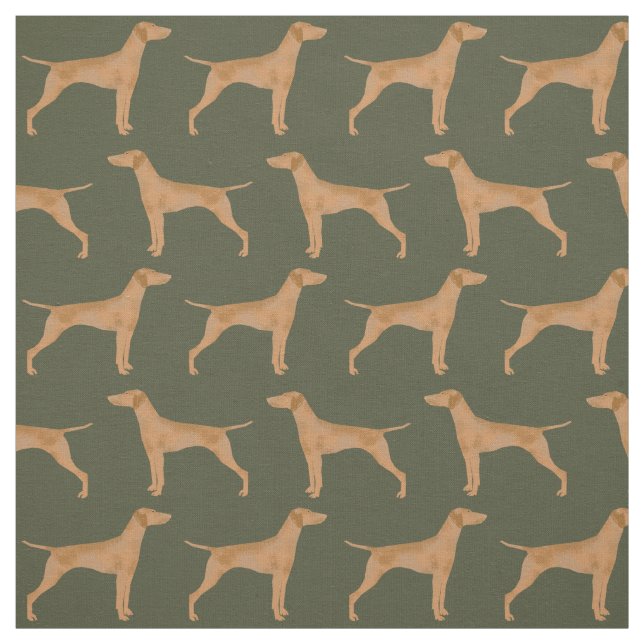 Tissu Chien vert foncé (Échantillon)
