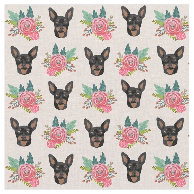 Tissu chiens à chair rose (Fermer)