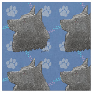 Tissu Chiens artistiques - Schipperke