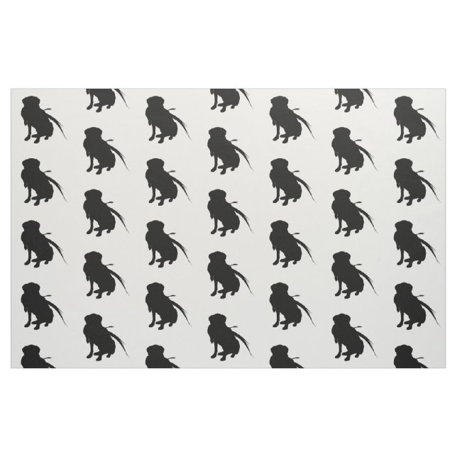 Tissu Chiens d'amour de silhouette de labrador retriever (Fat Quarter)