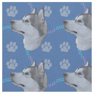 Tissu Chiens d'art - Malamute d'Alaska v1