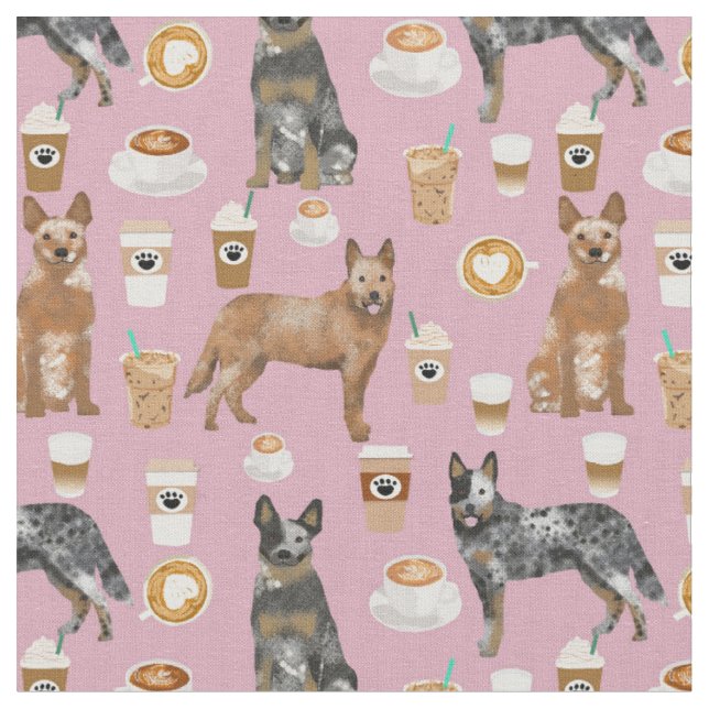 Tissu chiens de bétail et caféine violette (Fermer)