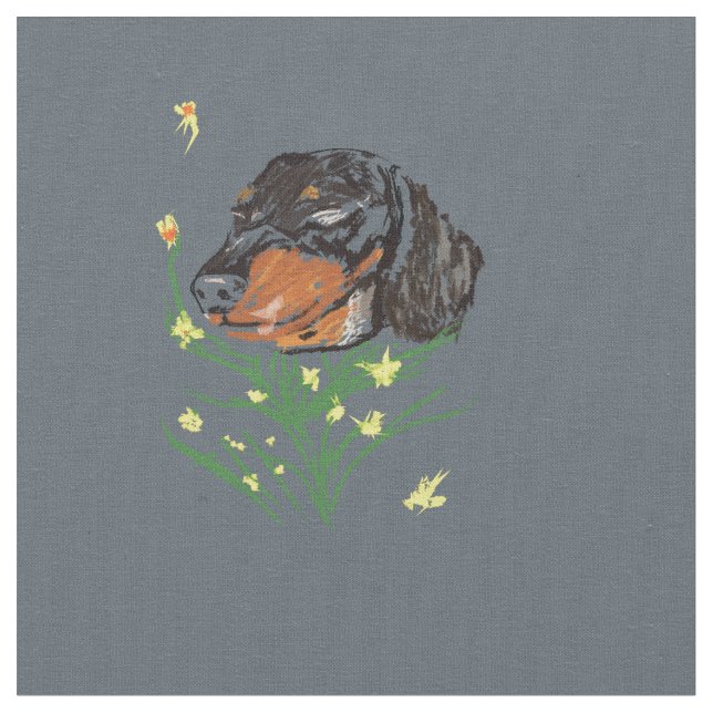 Tissu Chiens de Dachshund (Fermer)