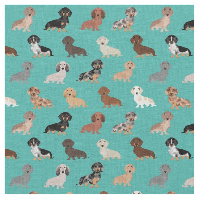Tissu Chiens de Dachshund (Fermer)