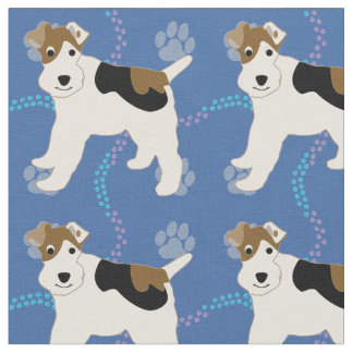 Tissu Chiens de dessin - Fil Fox Terrier v1
