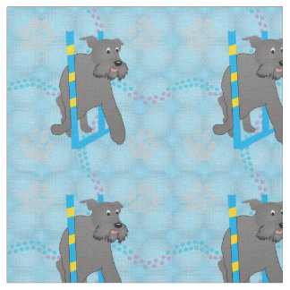 Tissu Chiens de dessin - Schnauzer Chien Weaving v2