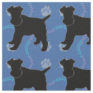 Tissu Chiens de l'ombre - Fil Fox Terrier v2